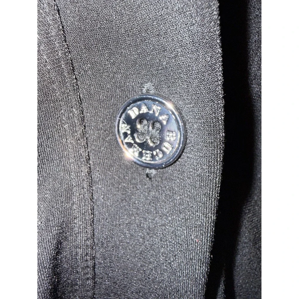 Dana Buchman‎ Black Roll Tab Sleeve Button Front Cardigan Sweater XL Womens